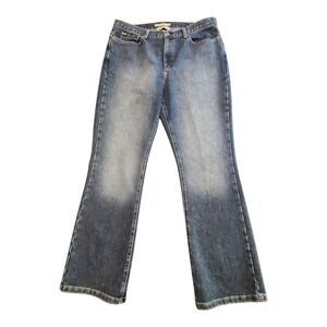 Vintage Y2K Tommy Hilfiger Hipster Bootcut Size 14 Jeans Pockets Logo 90's Denim